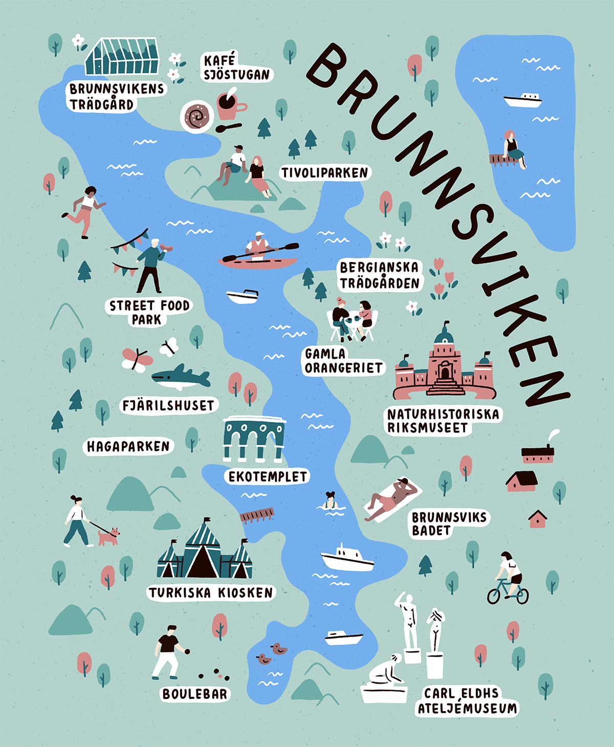 Sasha Kolesnik_Brunnsviken_illustrated map