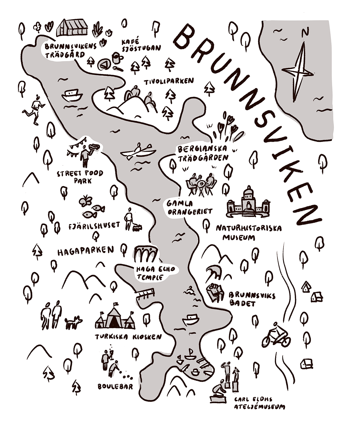 Sasha Kolesnik_Brunnsviken_illustrated map_sketch