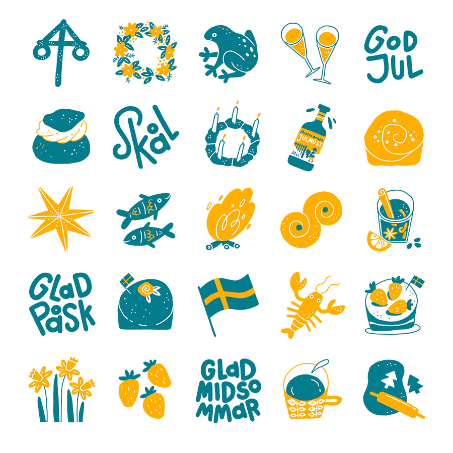 Swedish Celebrations Icon Set