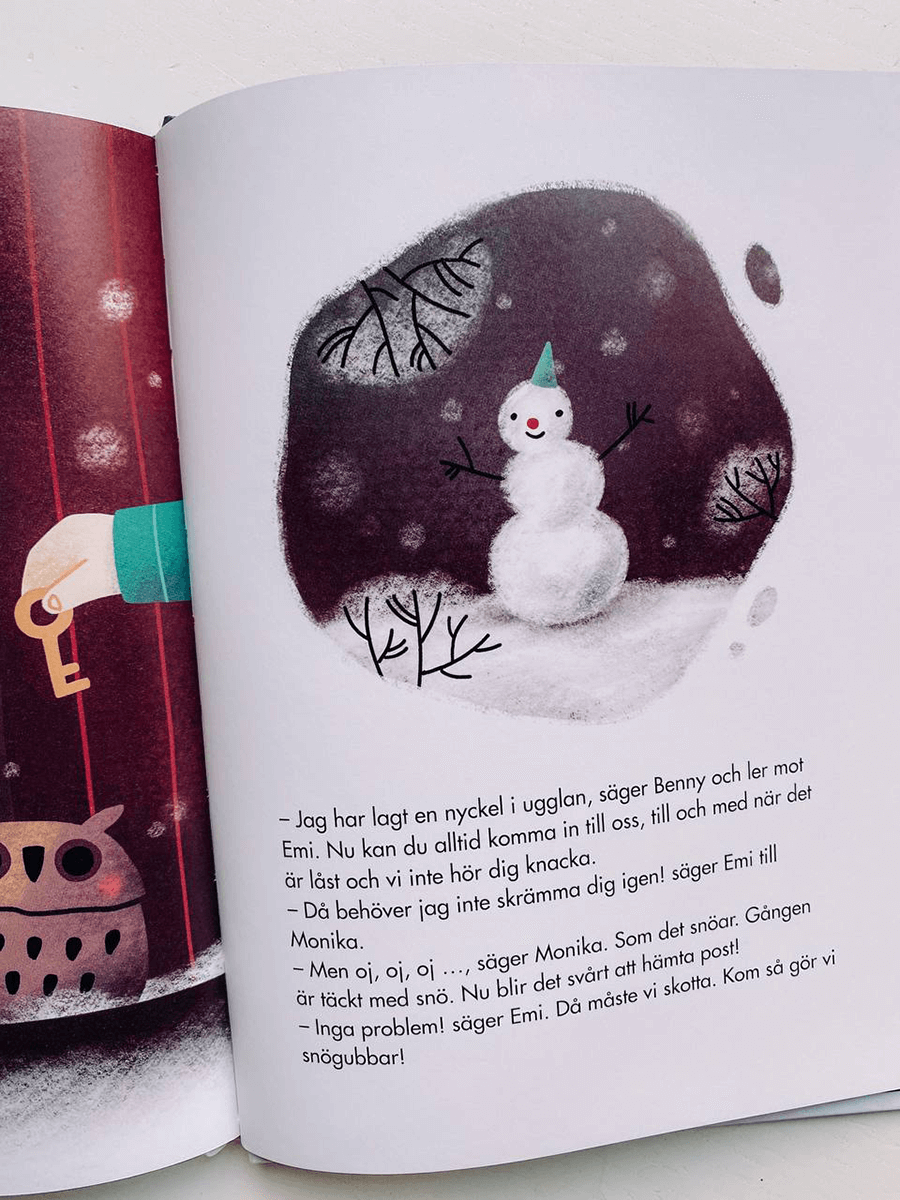 Sasha-Kolesnik_Var-Ar-Bennys-Ugglor_childrens-book-illustration_snowman