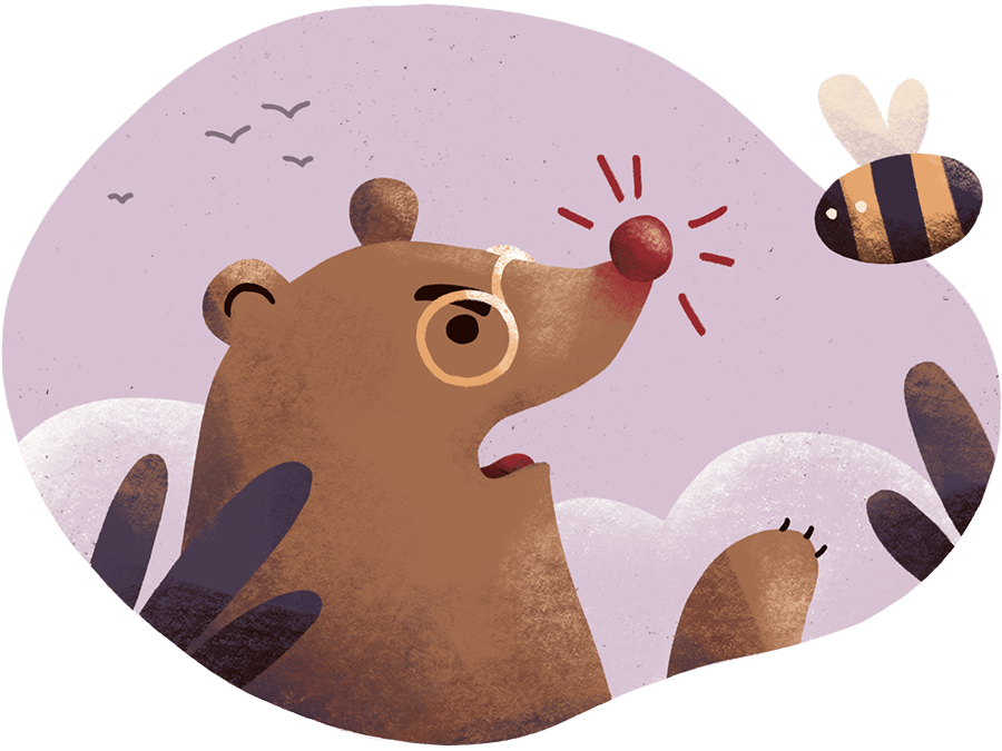 Sasha Kolesnik_bear and bees_childrens illustration_2
