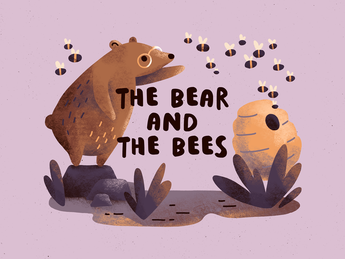 Sasha Kolesnik_bear and bees_cover illustration