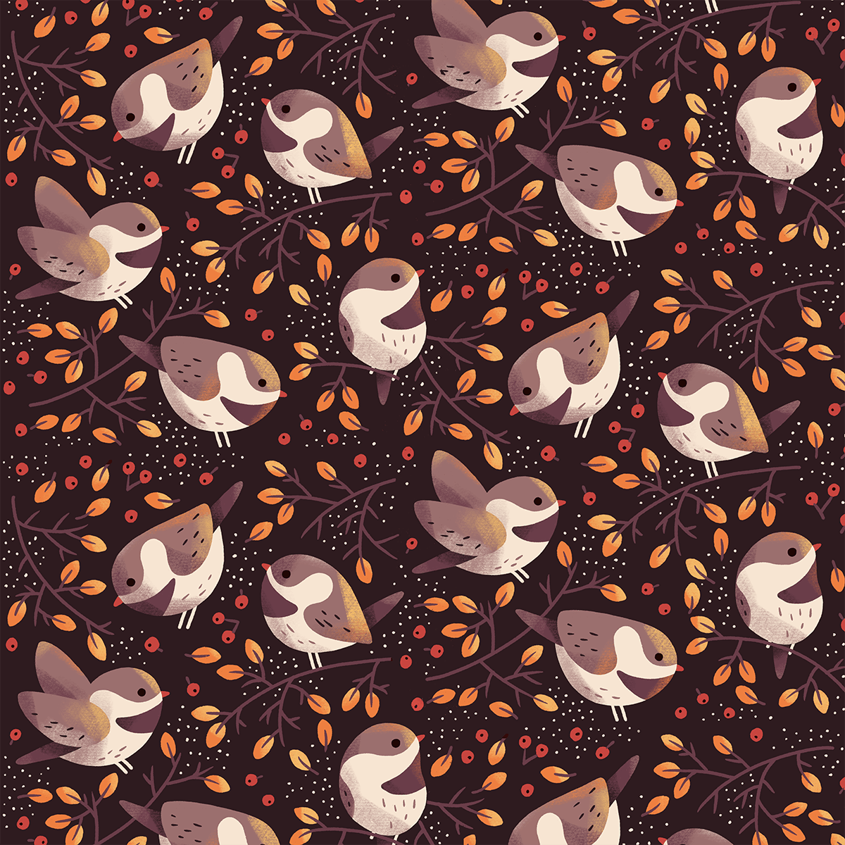 Sasha Kolesnik_bird pattern_illustration