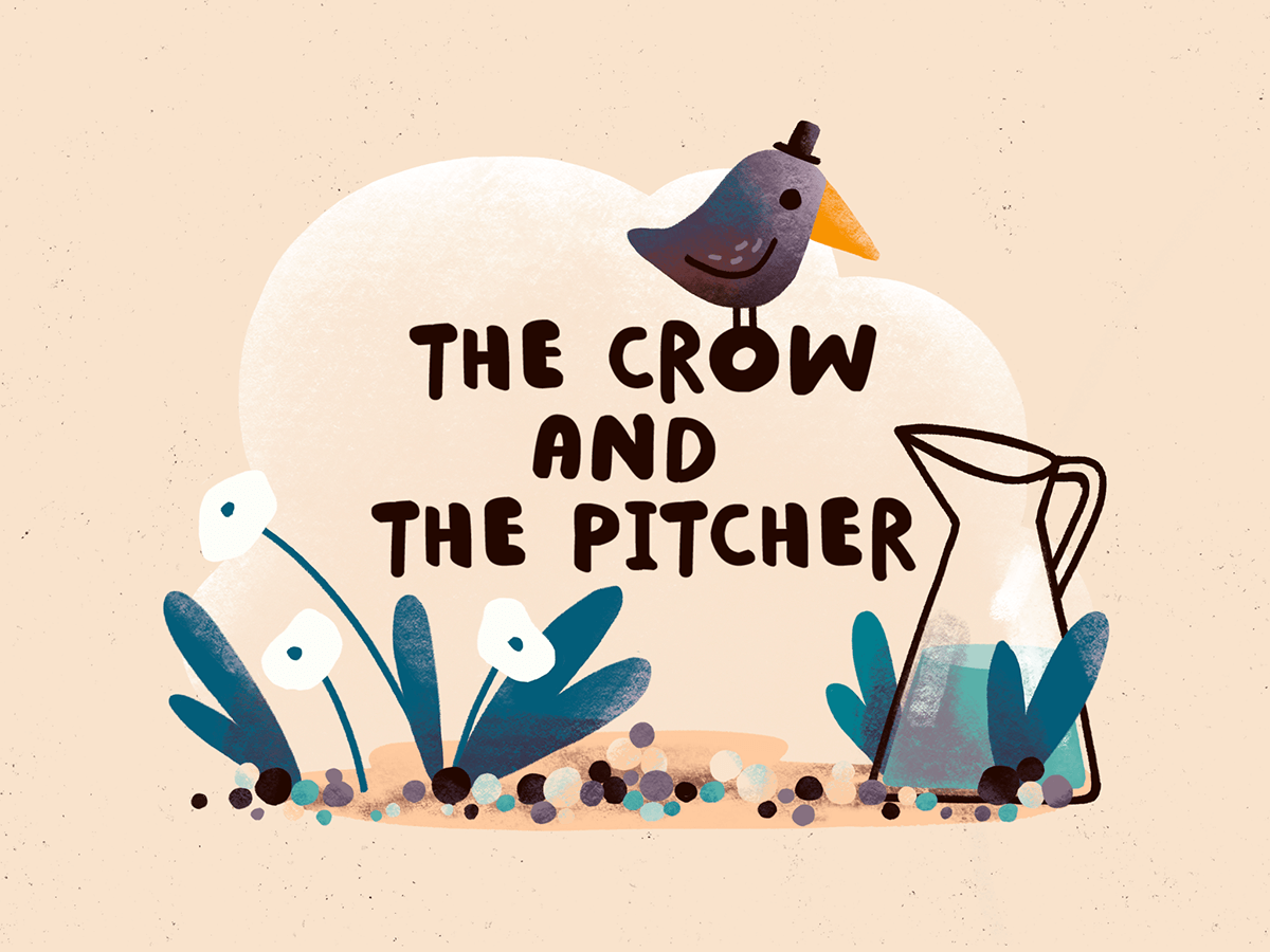 Sasha Kolesnik_crow and pitcher_cover illustration