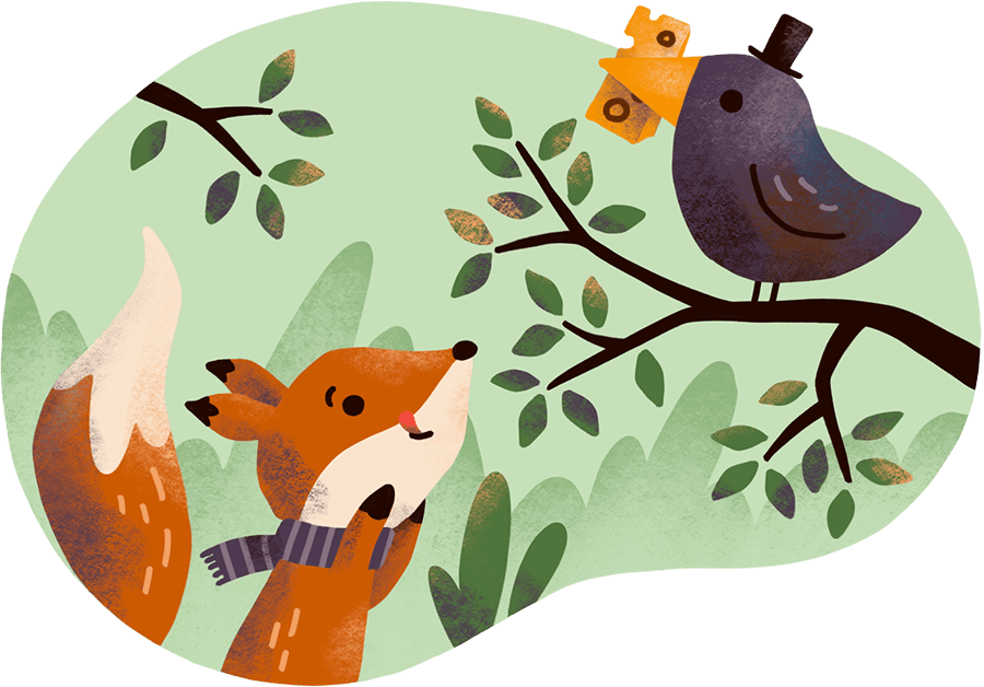 Sasha Kolesnik_fox and crow_childrens illustration_1