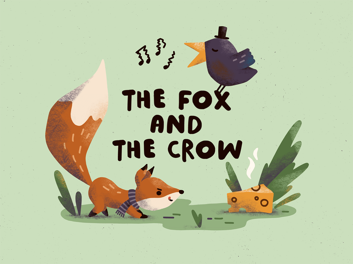 Sasha Kolesnik_fox and crow_cover illustration