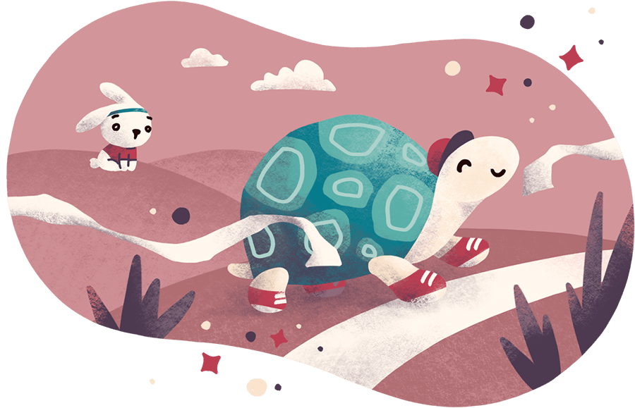 Sasha Kolesnik_hare and tortoise_childrens illustration_4
