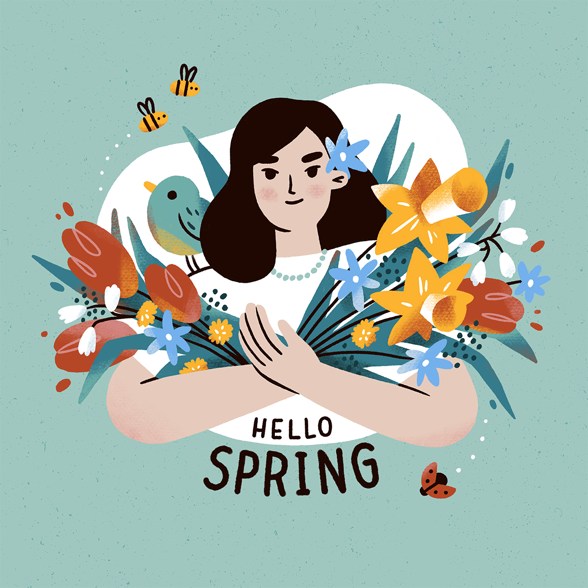 Sasha Kolesnik_hello spring_illustration