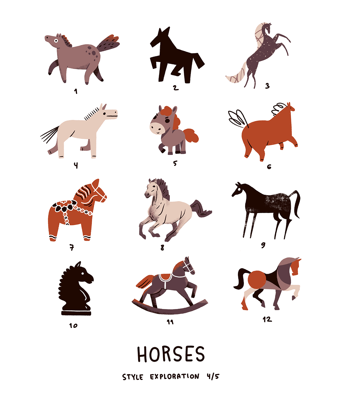 Sasha-Kolesnik_horses_illustration